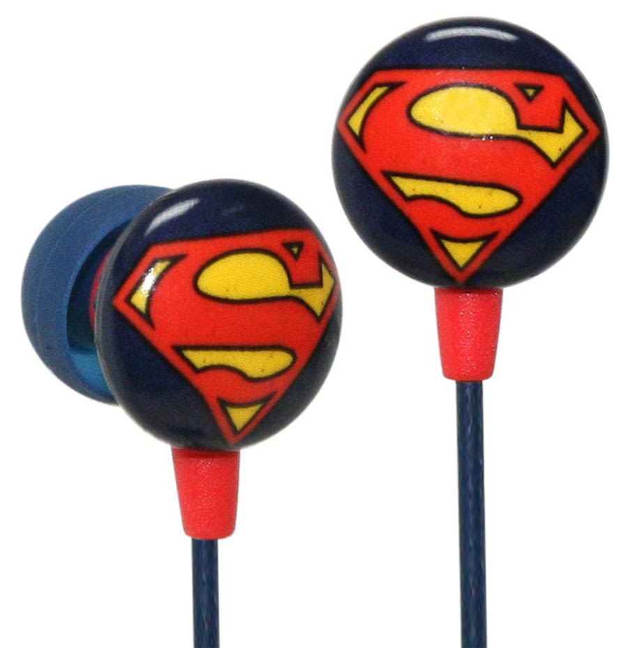 DC Comics Printed Ear Buds - Superman Logo