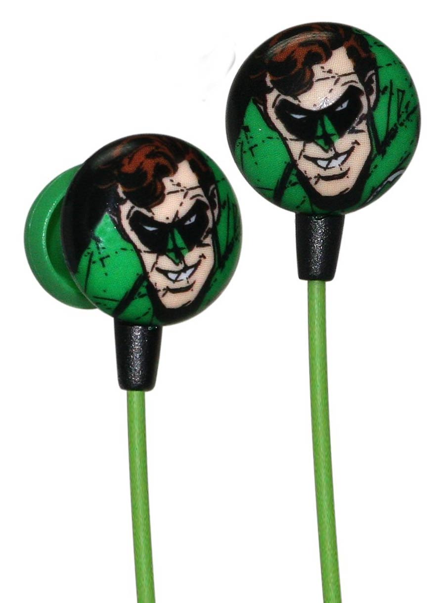 DC Comics Printed Ear Buds - Green Lantern Face