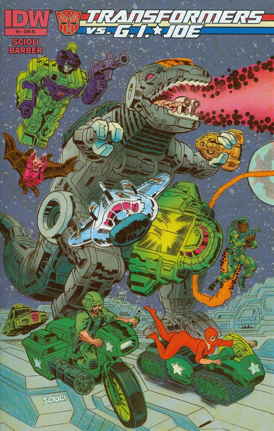 Transformers vs GI Joe #2 Cover C Incentive Tom Scioli Connecting Variant Cover (1 Of 3)