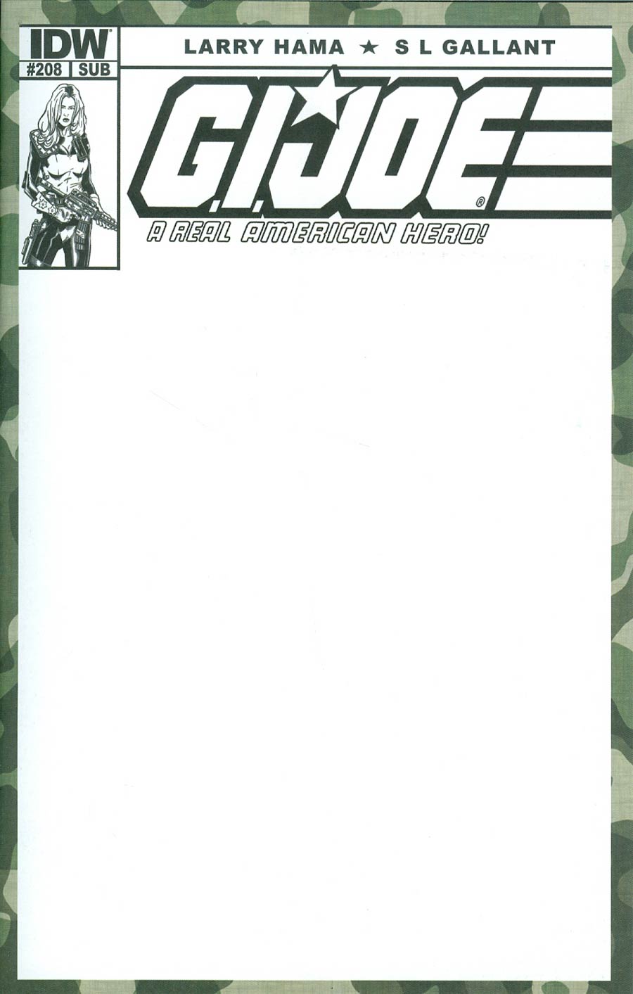 GI Joe A Real American Hero #208 Cover B Variant Blank Subscription Cover