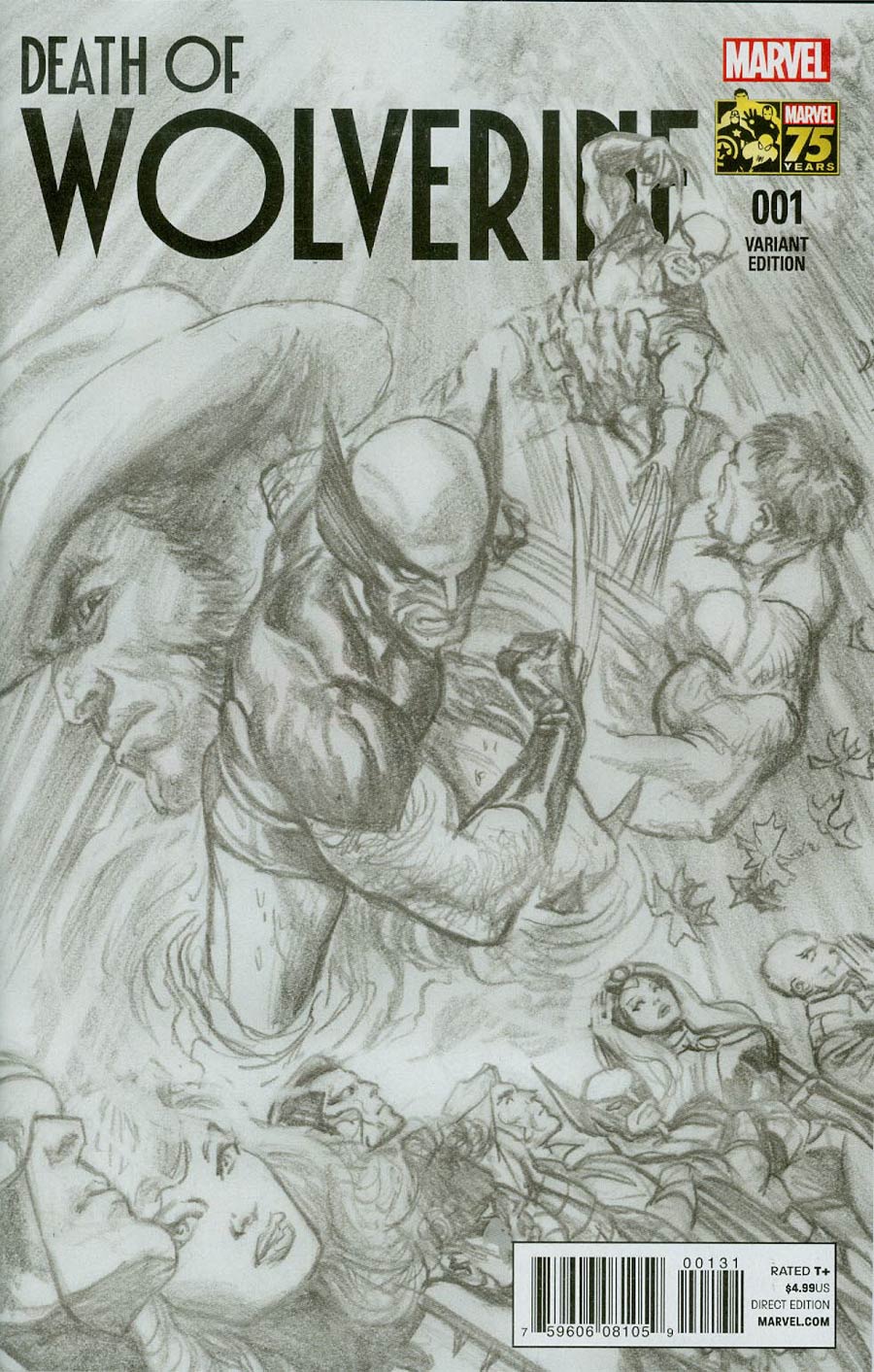 Death Of Wolverine #1 Cover I Incentive Alex Ross 75th Anniversary Sketch Cover