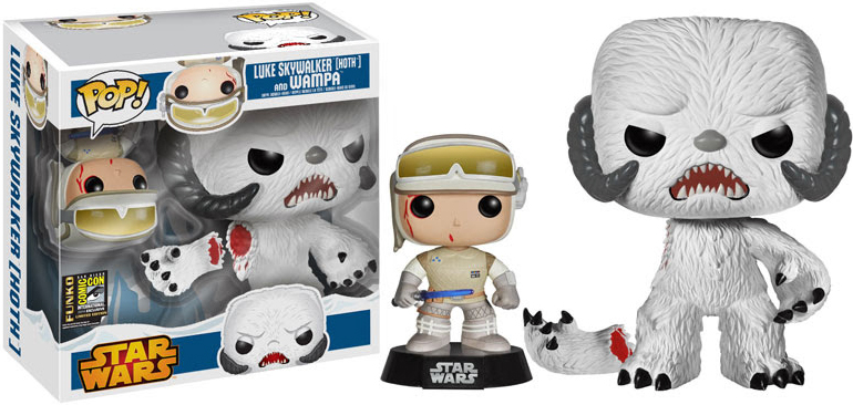 POP Star Wars Luke Skywalker Hoth And 6-Inch Wampa With Removable Arm SDCC 2014 Exclusive Vinyl Figure Set