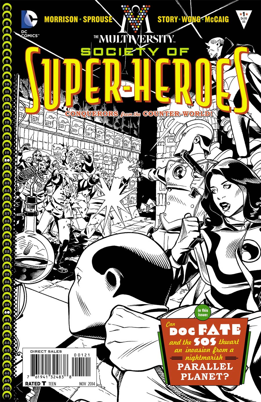 Multiversity Society Of Super-Heroes Conquerors Of The Counter-World #1 Cover B Incentive Chris Sprouse Black & White Cover