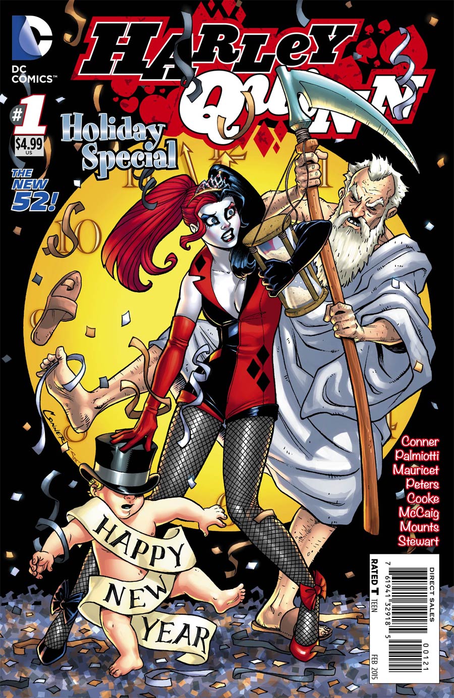 Harley Quinn Holiday Special #1 Cover B Variant Amanda Conner New Years Eve Cover