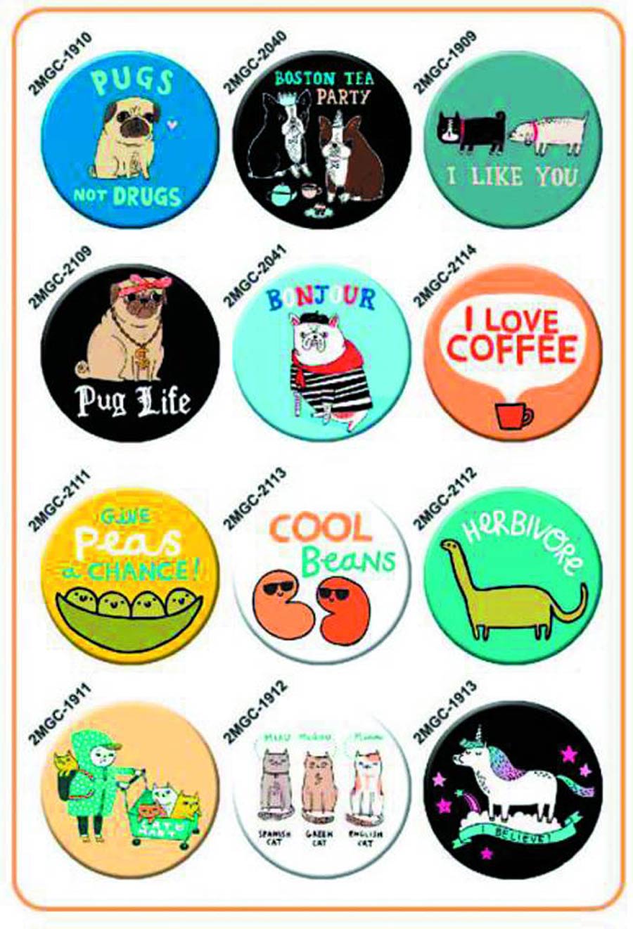 Gemma Correll Magnet Mix #1 60-Piece Assortment Case