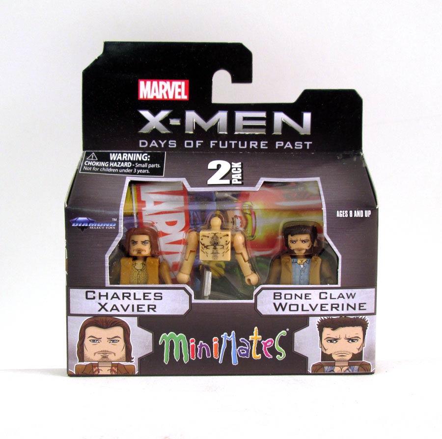 Marvel Minimates Series 58 X-Men Days Of Future Past Charles Xavier & Bone Claw Wolverine 2-Pack