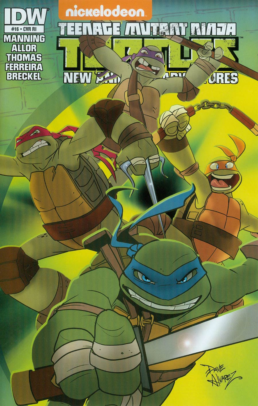 Teenage Mutant Ninja Turtles New Animated Adventures #16 Cover B Incentive Dave Alvarez Variant Cover