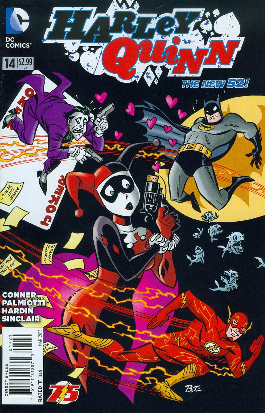 Harley Quinn Vol 2 #14 Cover B Variant Bruce Timm Flash 75th Anniversary Cover