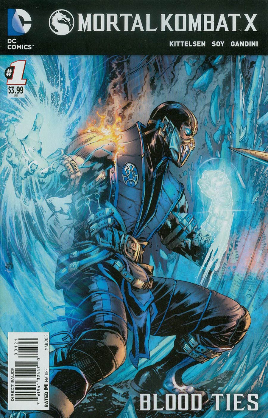 Mortal Kombat X #1 Cover B Variant Sub-Zero Cover