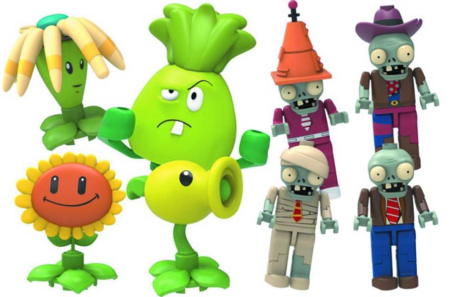 K-Nex Plants vs Zombies Mystery Figure Series 2 Blind Mystery Box Display