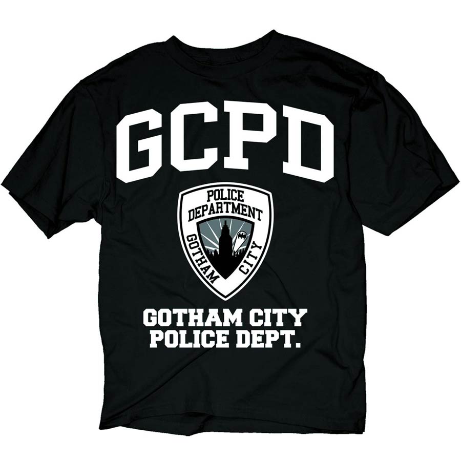 Batman Gotham City PD Black T-Shirt Large