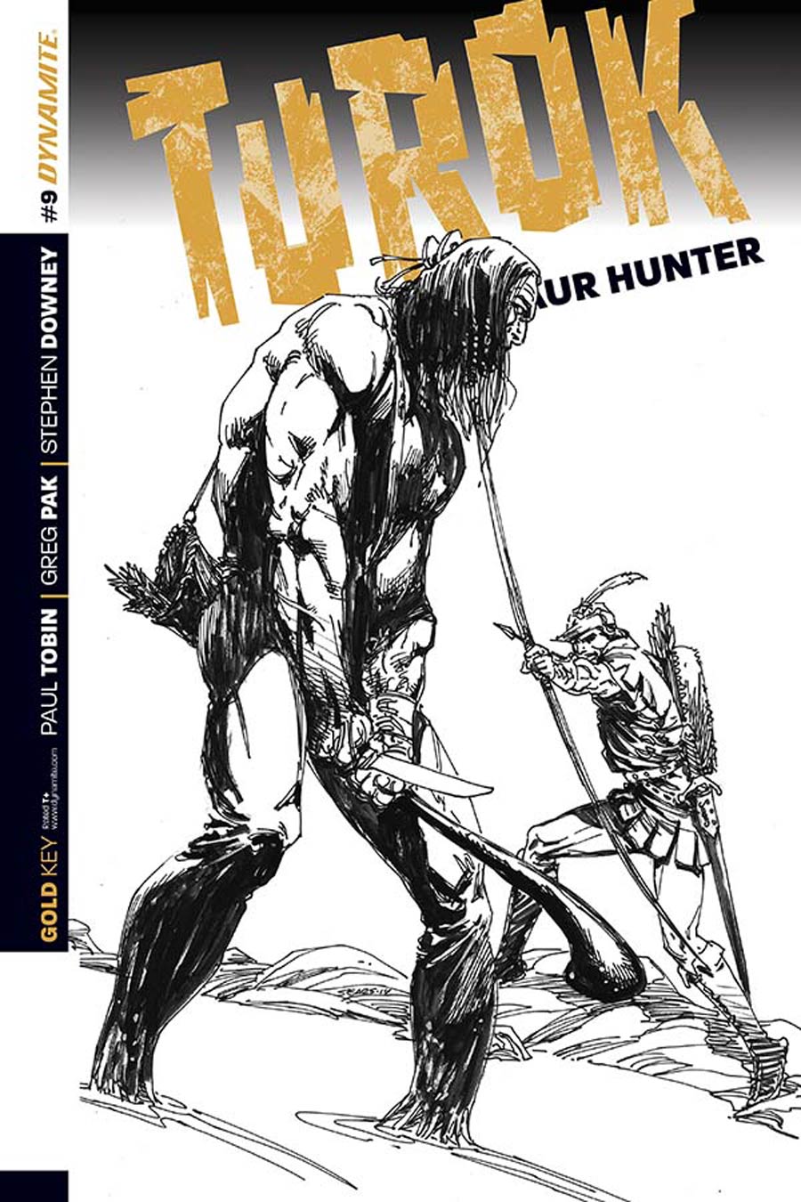 Turok Dinosaur Hunter Vol 2 #9 Cover C Incentive Bart Sears Black & White Cover