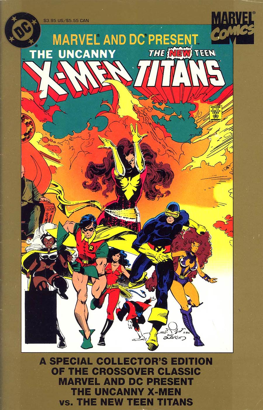 Marvel And DC Present Featuring The Uncanny X-Men And The New Teen Titans #1 Cover B Gold Reprint