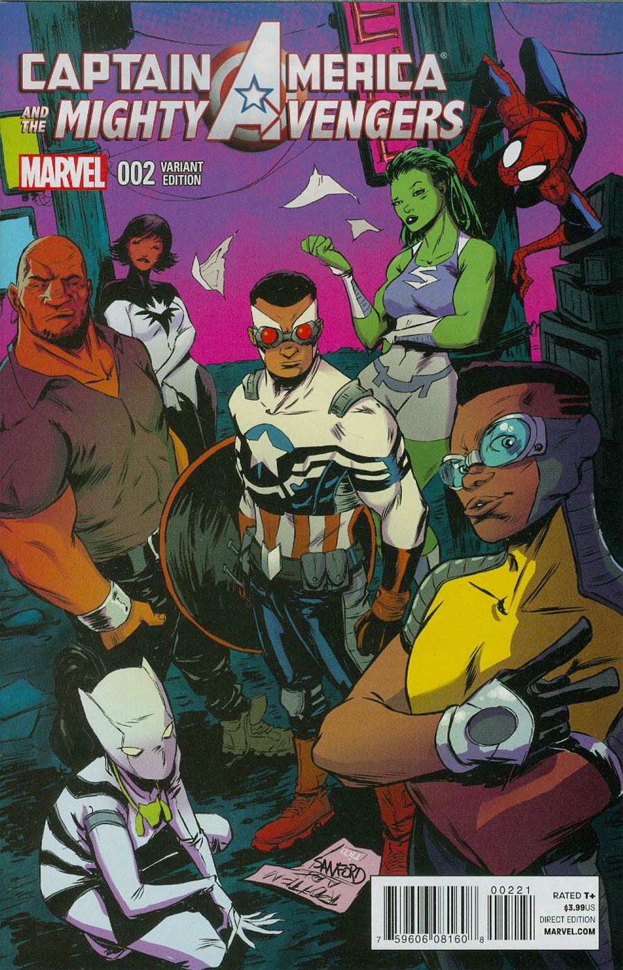 Captain America And The Mighty Avengers #2 Cover B Incentive Sanford Greene Variant Cover (AXIS Tie-In)