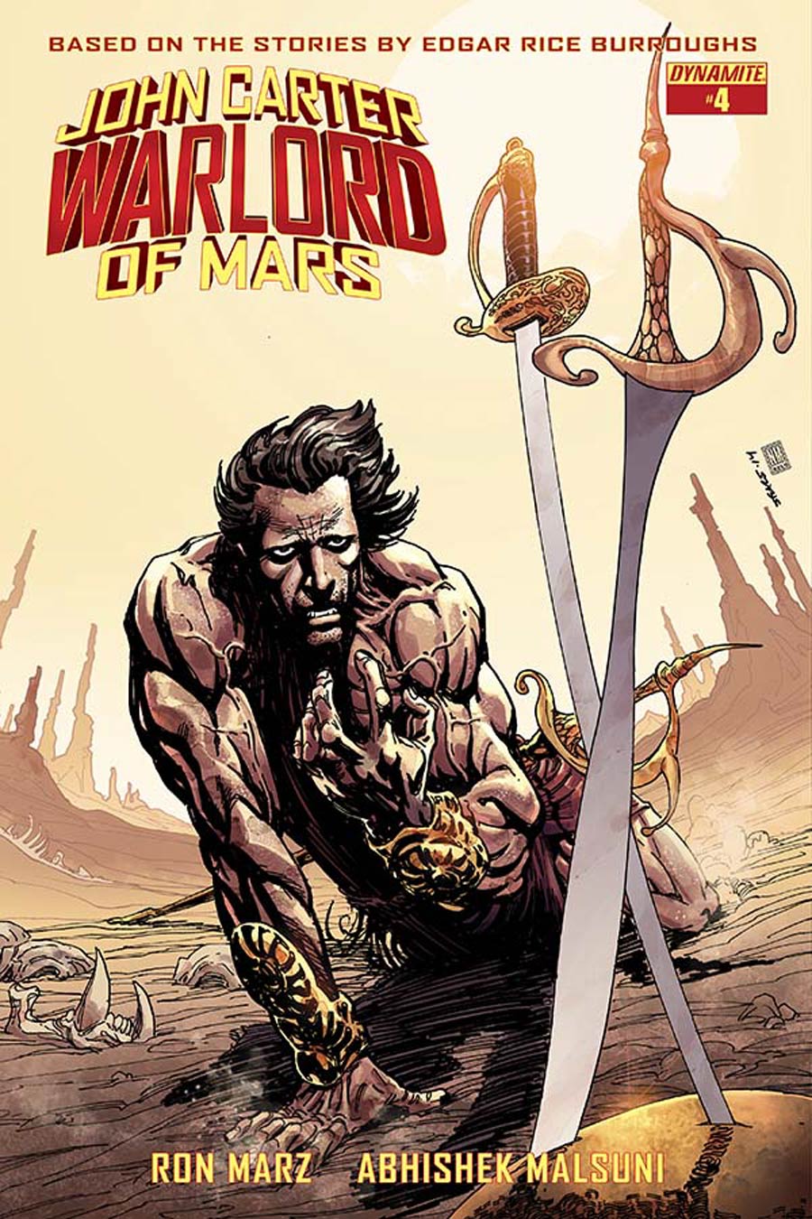 John Carter Warlord Of Mars Vol 2 #4 Cover B Variant Bart Sears Cover