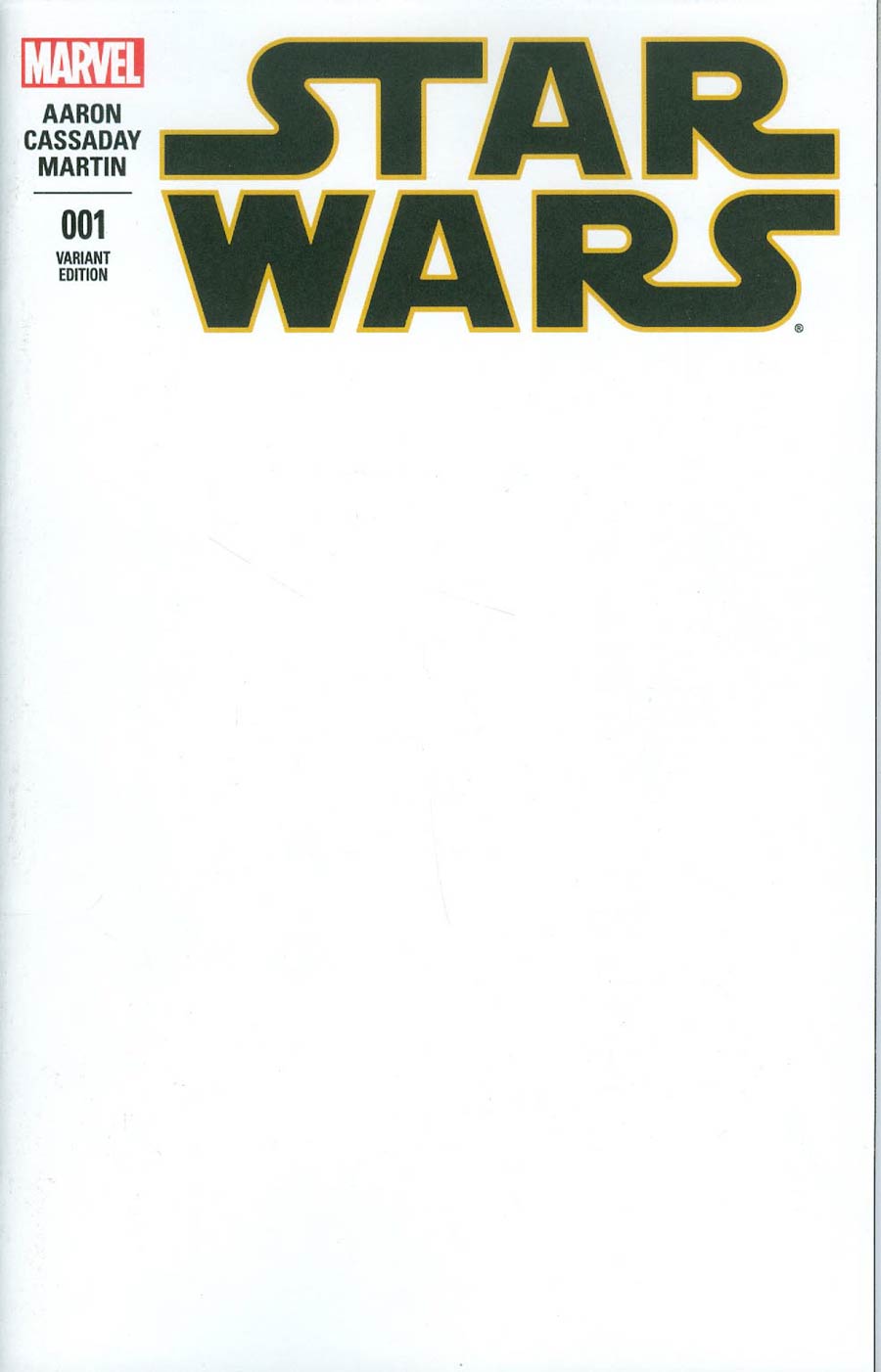 Star Wars Vol 4 #1 Cover K Variant Blank Cover