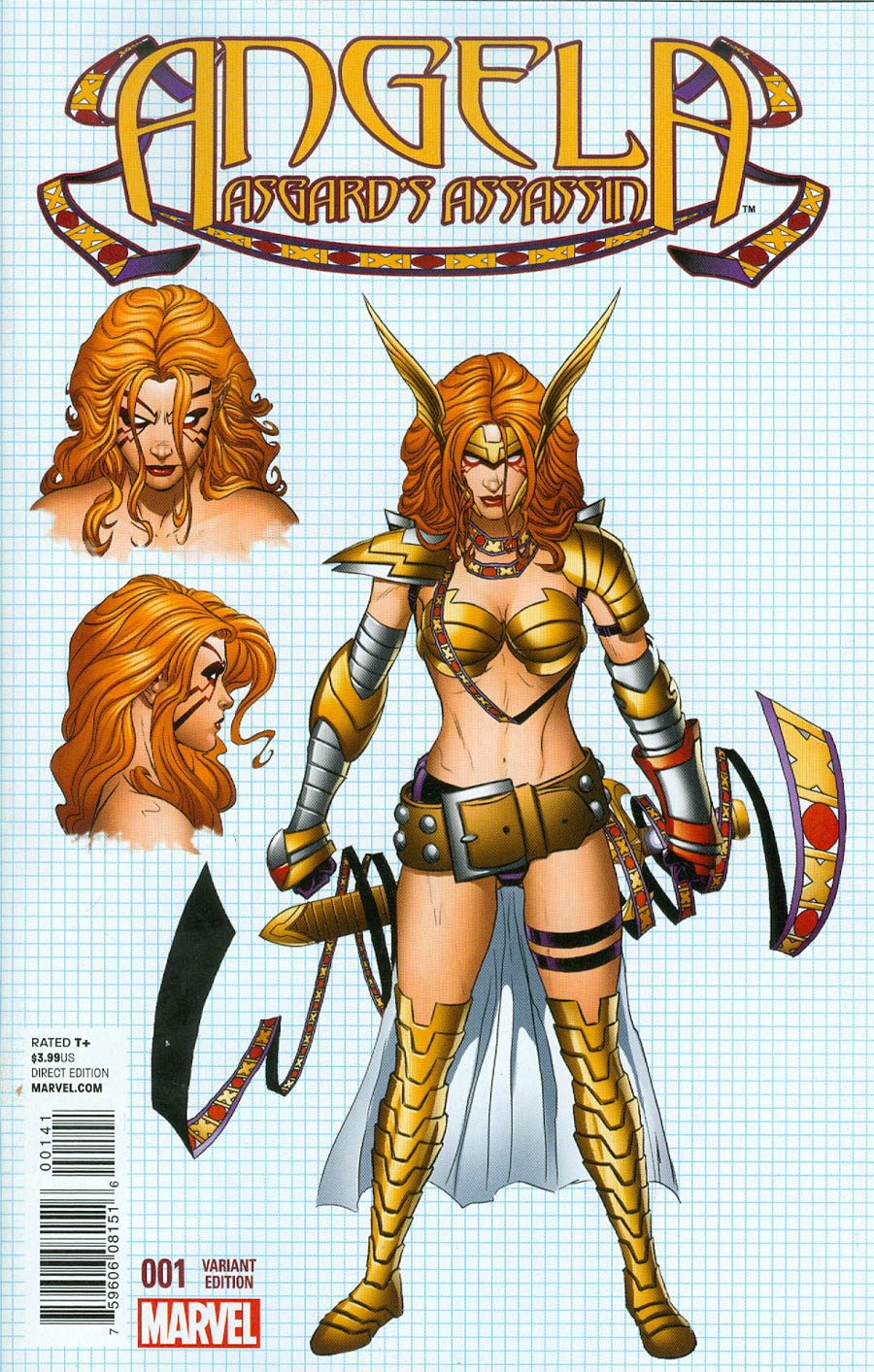 Angela Asgards Assassin #1 Cover D Incentive Joe Quesada Design Variant Cover