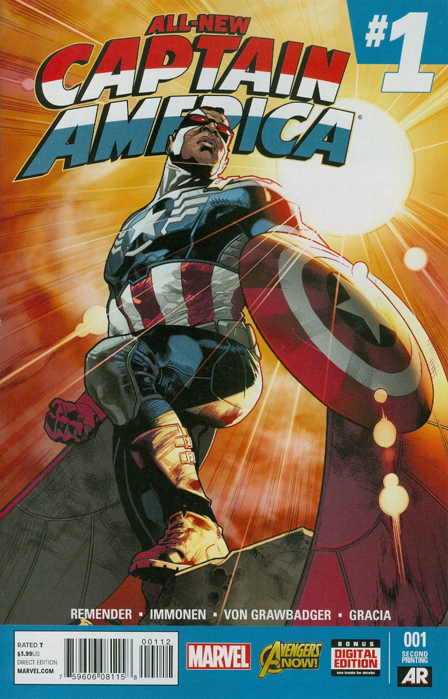 All-New Captain America #1 Cover M 2nd Ptg Stuart Immonen Variant Cover