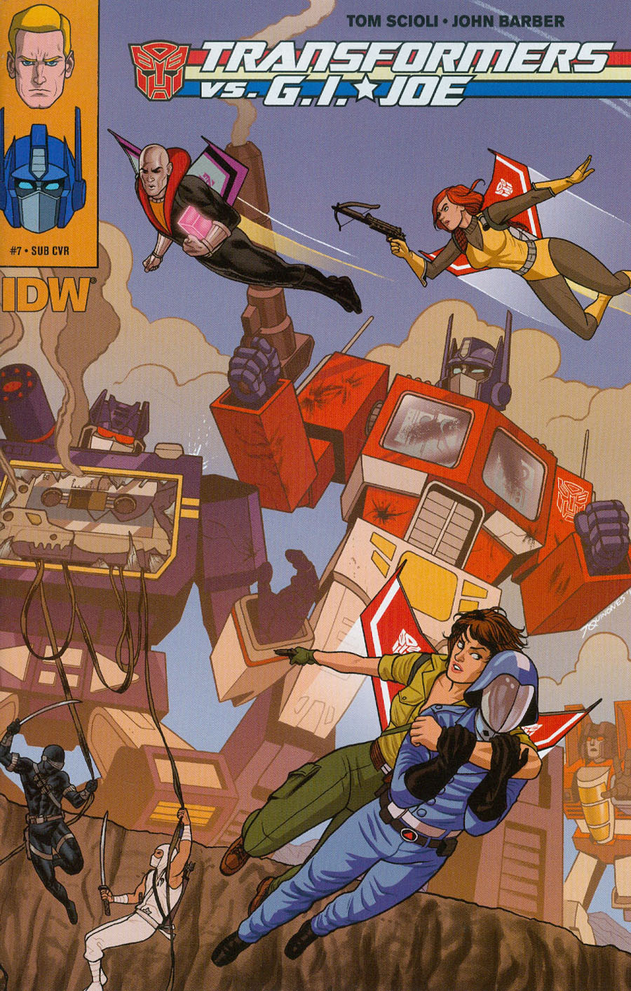 Transformers vs GI Joe #7 Cover B Variant Joe Quinones Subscription Cover