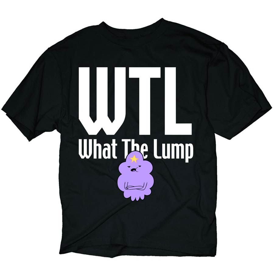 Adventure Time What The Lump Black T-Shirt Large