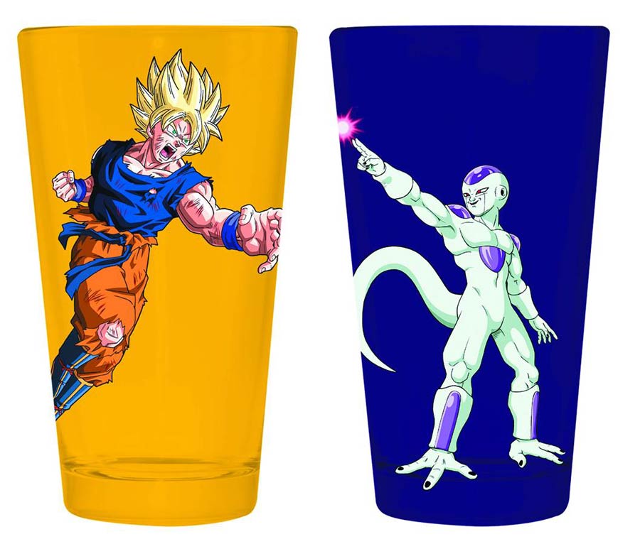 Dragon Ball Z Frieza vs Goku 2-Pack Pint Glass Set