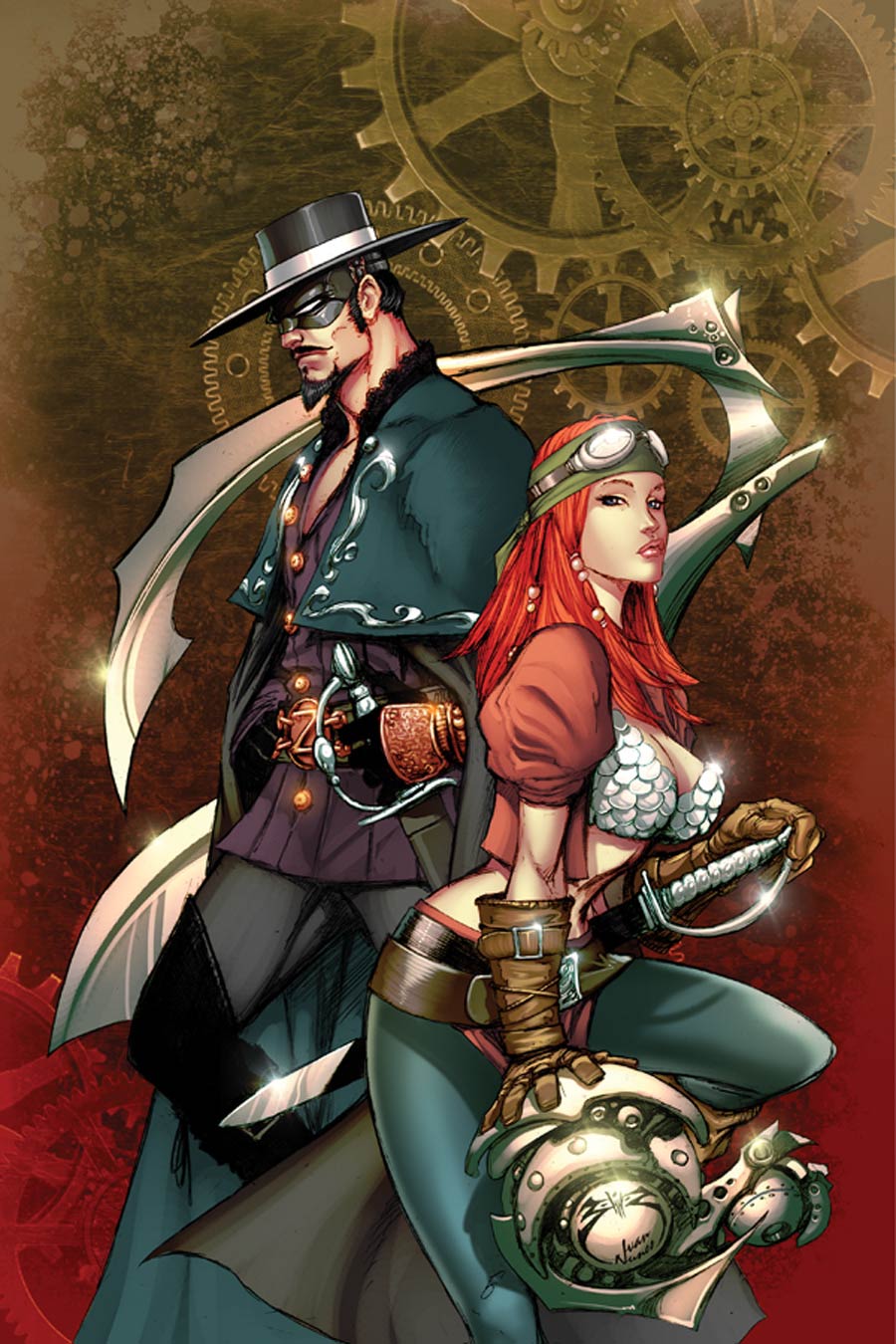 Legenderry A Steampunk Adventure #7 Cover E High-End Joe Benitez Virgin Art Ultra-Limited Variant Cover (ONLY 50 COPIES IN EXISTENCE!)