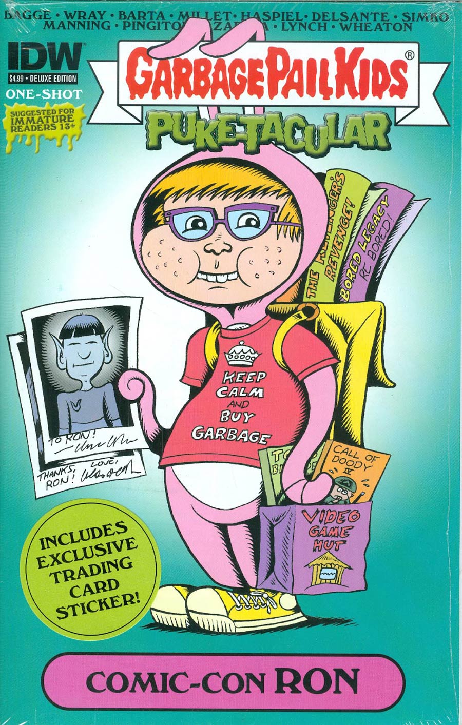 Garbage Pail Kids Comic Book Puke-Tacular #1 Cover E Deluxe Peter Bagged Edition Without Polybag