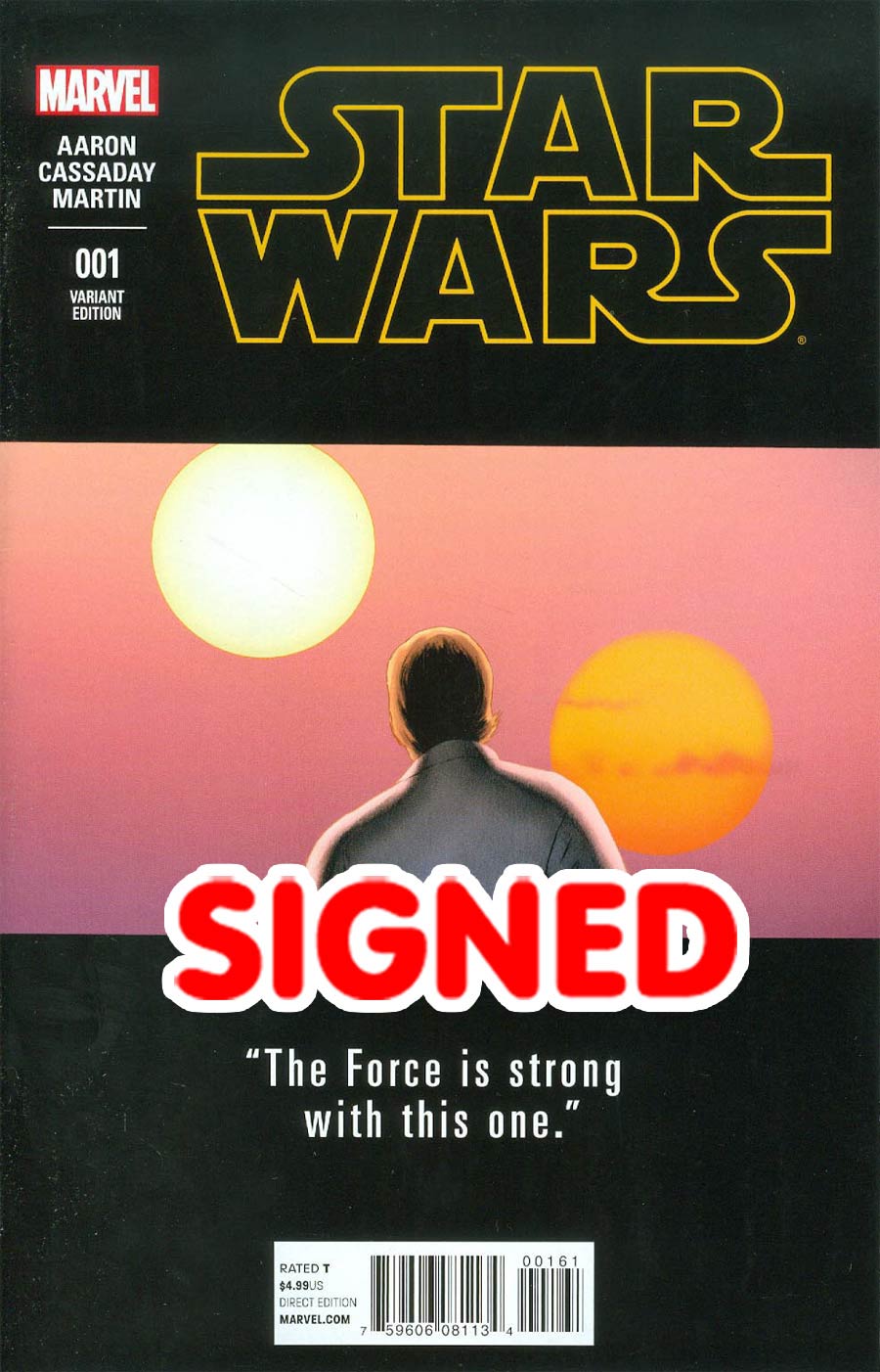 Star Wars Vol 4 #1 Cover Z-V DF Incentive John Cassaday Teaser Variant Cover Signed By John Cassaday