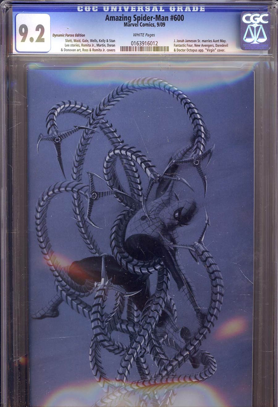 Amazing Spider-Man Vol 2 #600 CGC 9.2 DF Exclusive Alex Ross Grey Cover