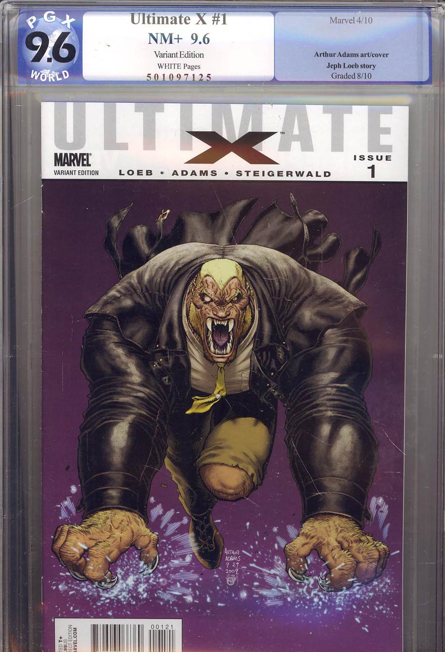 Ultimate Comics X #1 Cover J Incentive Art Adams Villain Variant Cover PGX 9.6