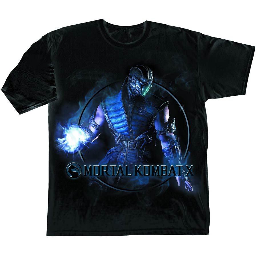 Mortal Kombat X Sub-Zero Black T-Shirt Large