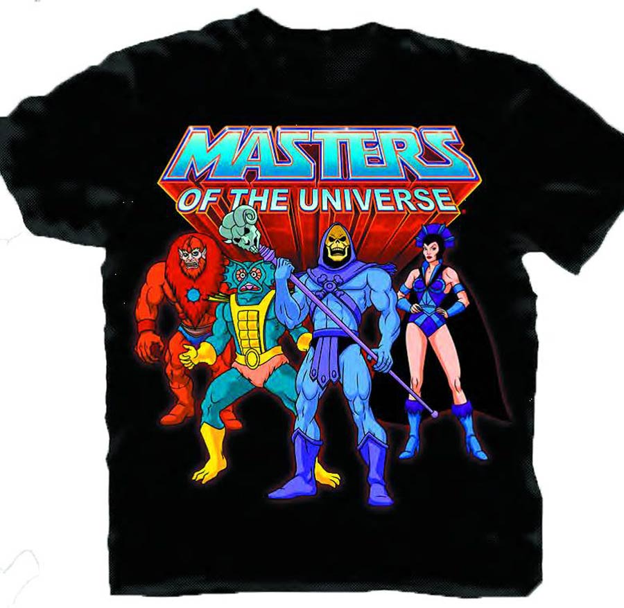 Masters Of The Universe Standing Evil Group Black T-Shirt Large