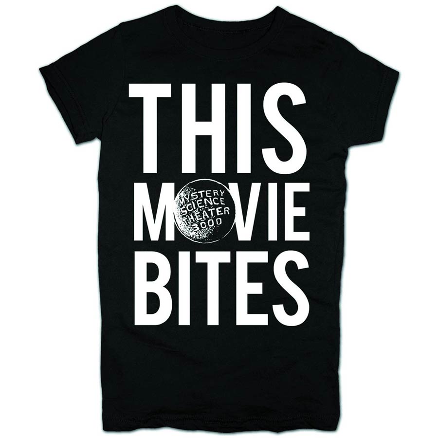 Mystery Science Theater 3000 This Movie Bites Black Womens T-Shirt Large