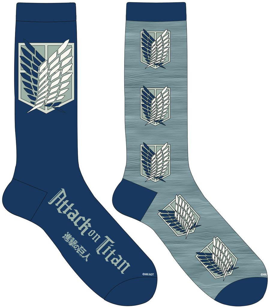 Attack On Titan Crew Socks 2-Pack - Scout Corps