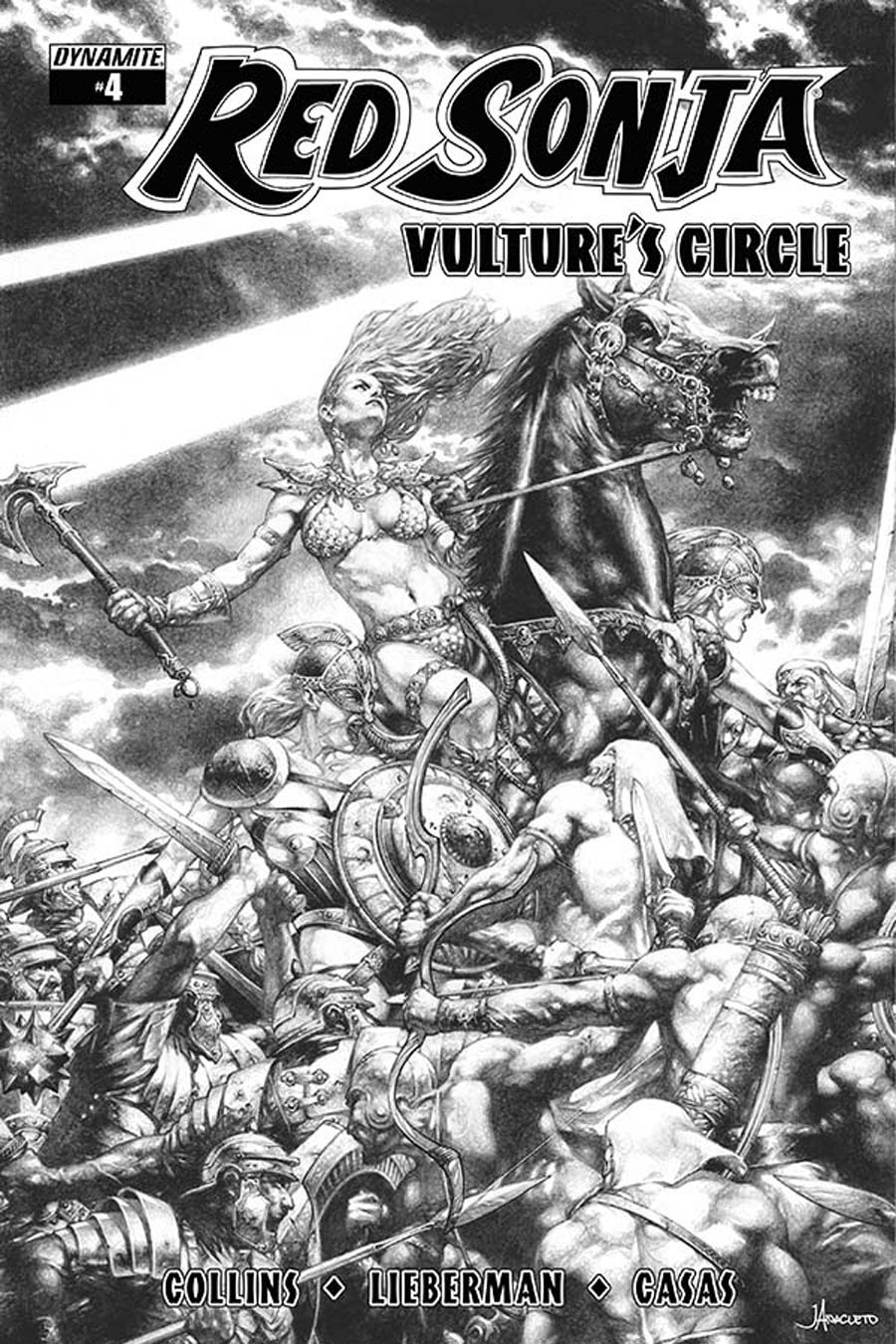 Red Sonja Vultures Circle #4 Cover D Incentive Jay Anacleto Black & White Cover