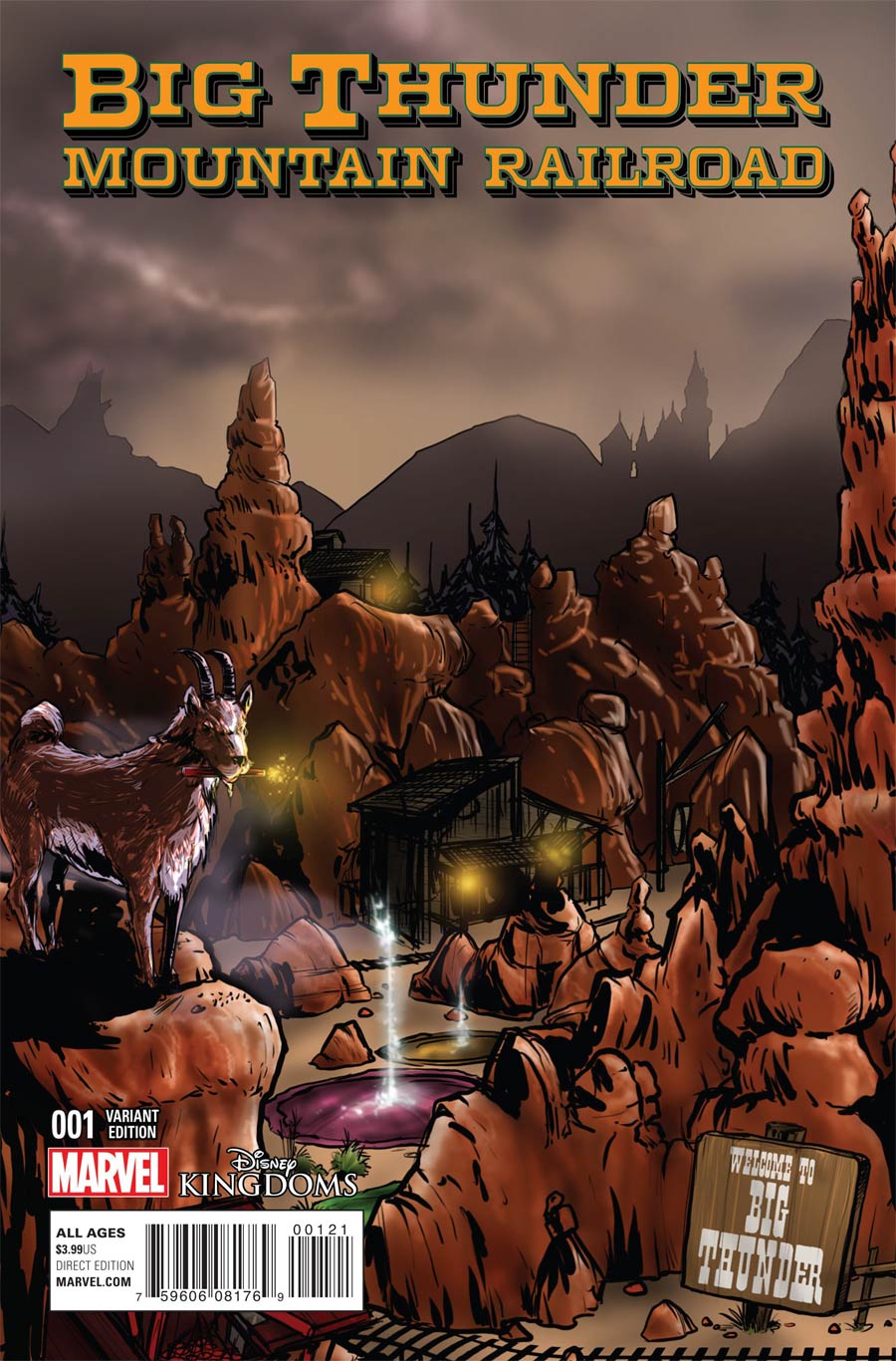 Disney Kingdoms Big Thunder Mountain Railroad #1 Cover B Incentive Brian Crosby Connecting Variant Cover