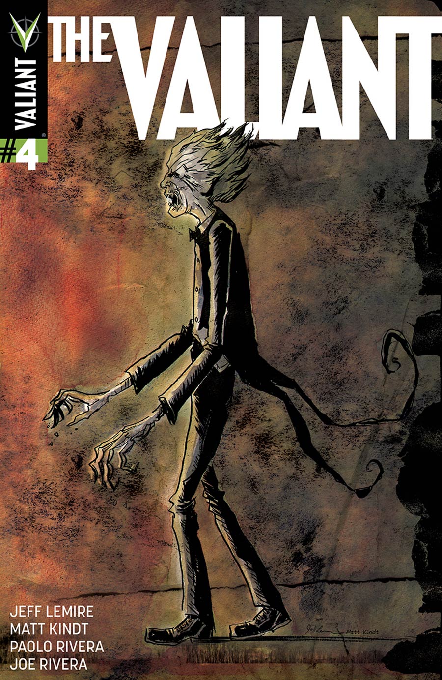 The Valiant #4 Cover B Incentive Jeff Lemire & Matt Kindt Interlocking Variant Cover