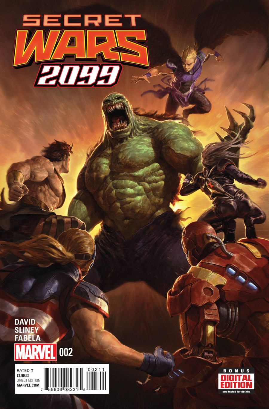 Secret Wars 2099 #2 Cover A Regular Dave Rapoza Cover (Secret Wars Warzones Tie-In)