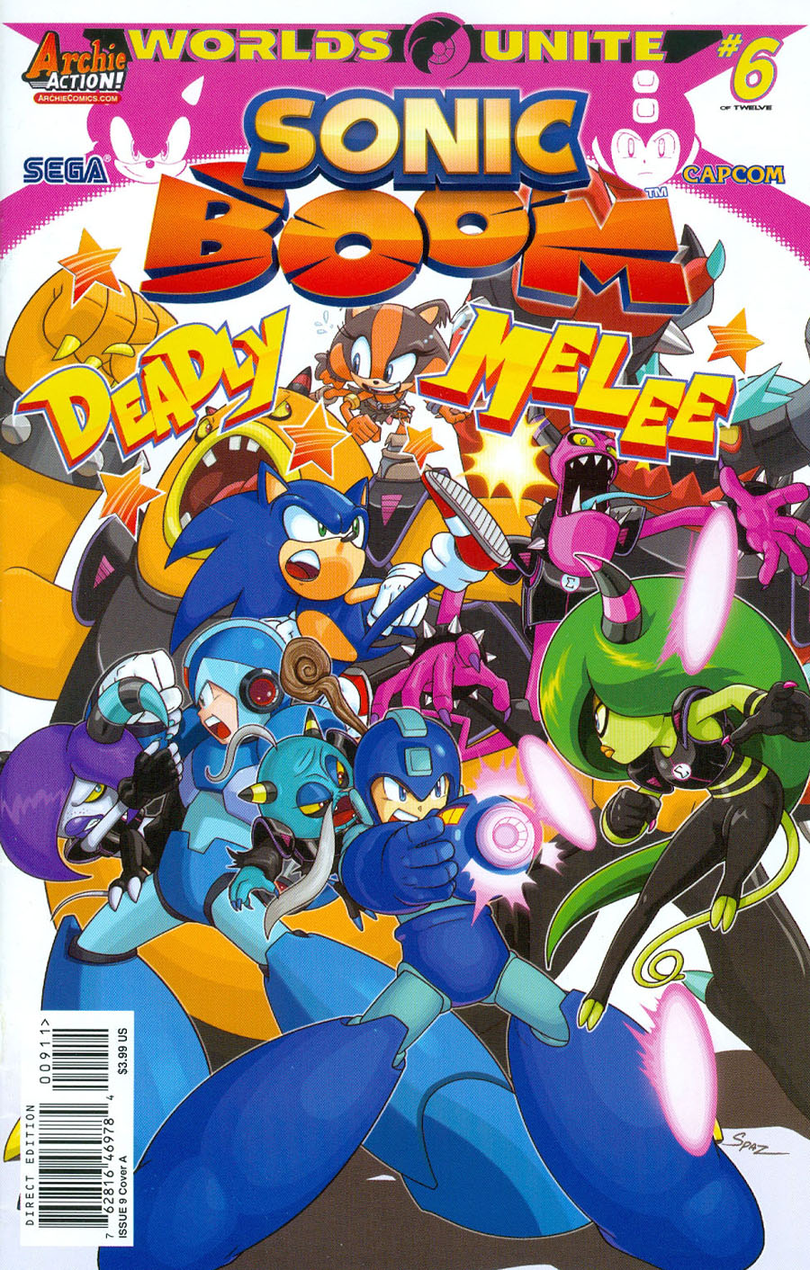 Sonic Boom #9 Cover A Regular Patrick Spaz Spaziante Cover (Worlds Unite Part 6)