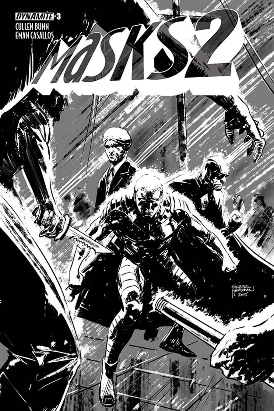 Masks 2 #3 Cover G Incentive Gabriel Hardman Black & White Cover