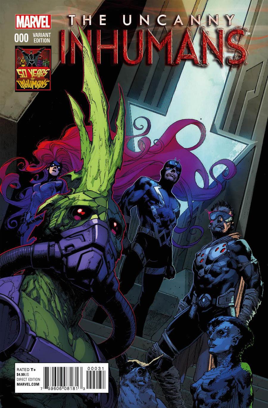 Uncanny Inhumans #0 Cover E Incentive Inhumans 50th Anniversary Variant Cover