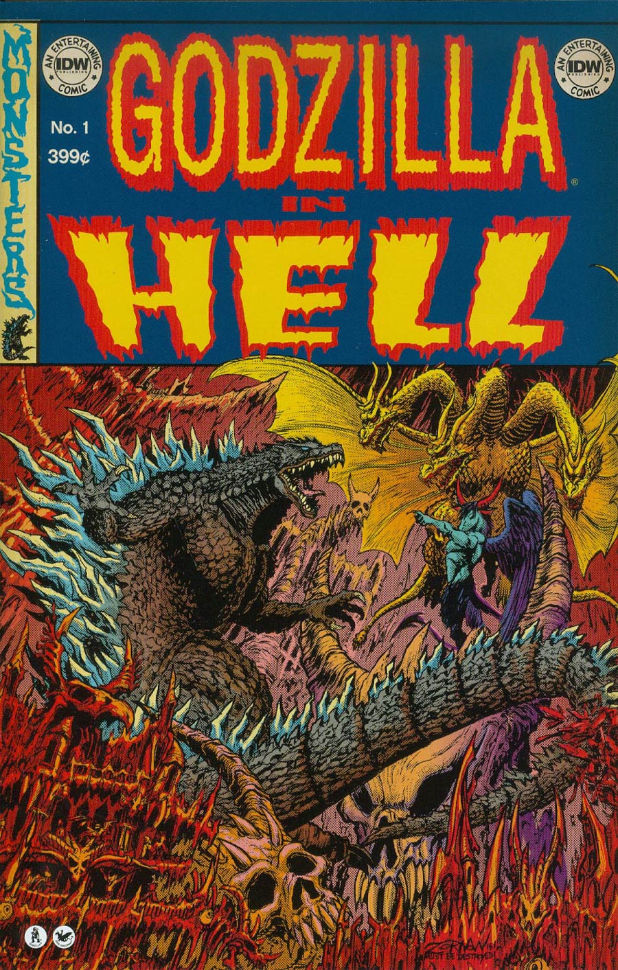 Godzilla In Hell #1 Cover B Variant Jeff Zornow EC Comics Subscription Cover