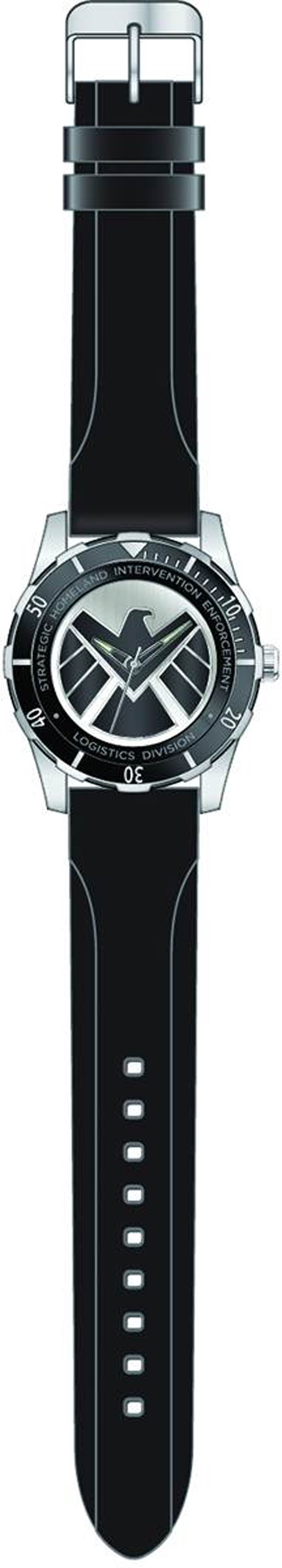 Marvels Agents Of S.H.I.E.L.D. Wristwatch With Rubber Strap - Silver