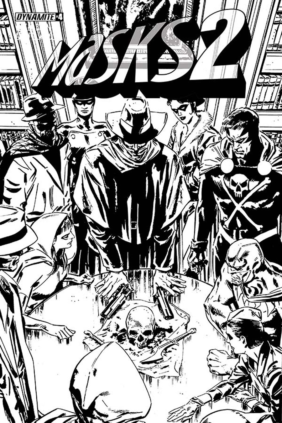 Masks 2 #4 Cover E Incentive Butch Guice Black & White Cover