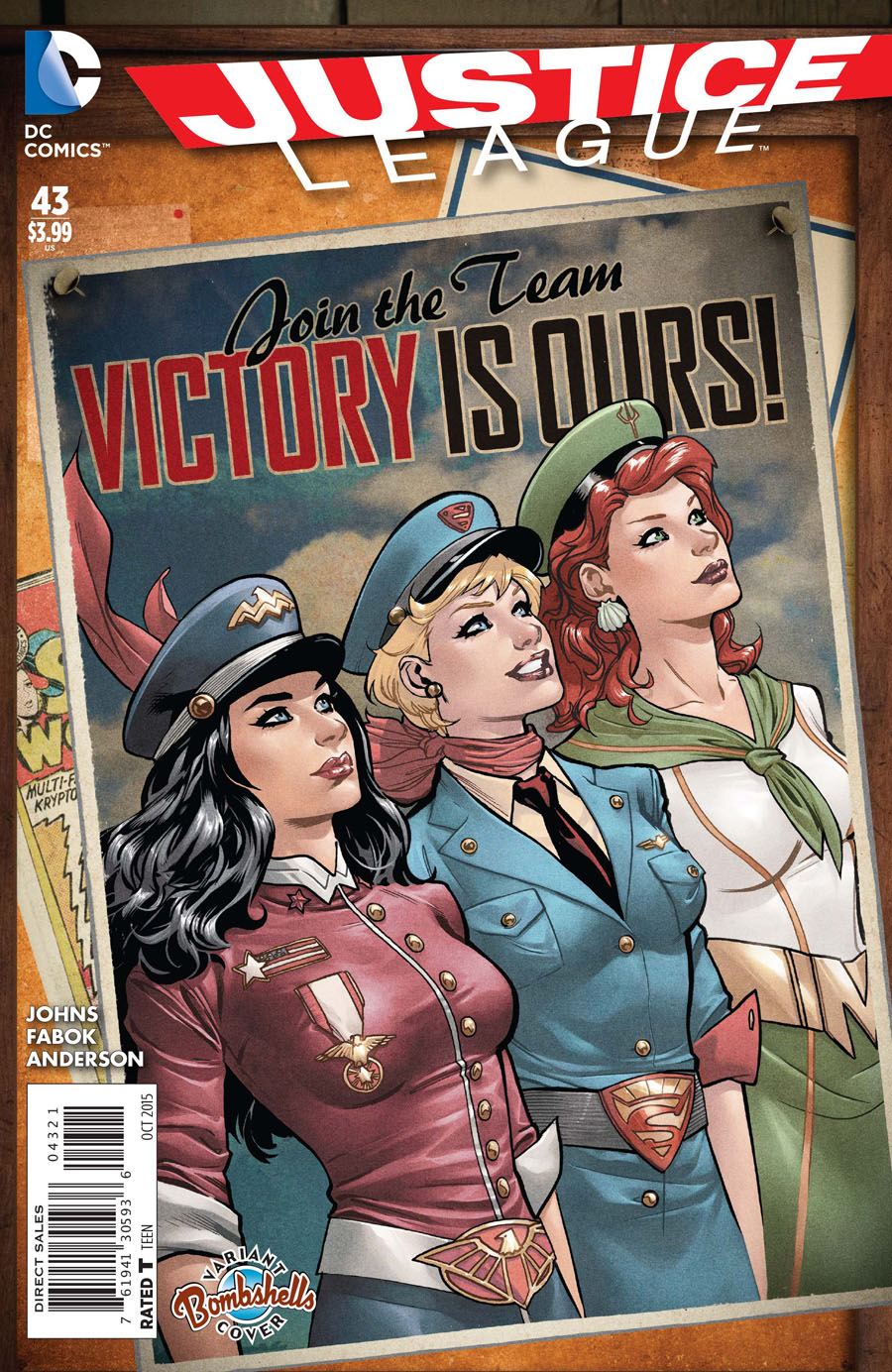 Justice League Vol 2 #43 Cover B Variant Emanuela Lupacchino DC Bombshells Cover