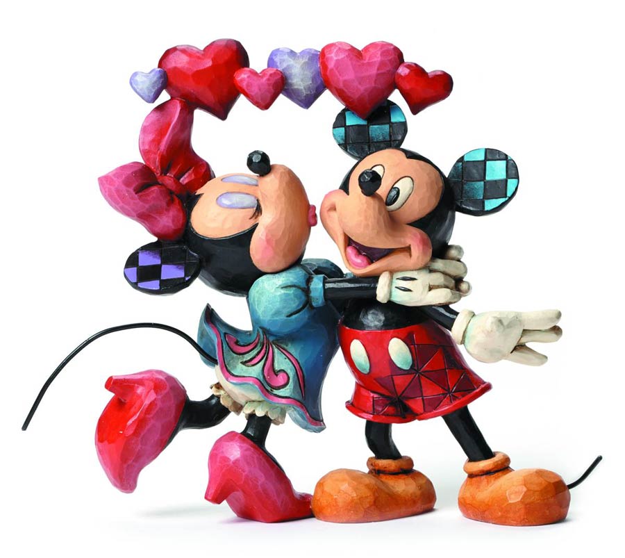 Disney Traditions Mickey & Minnie With Hearts Figurine