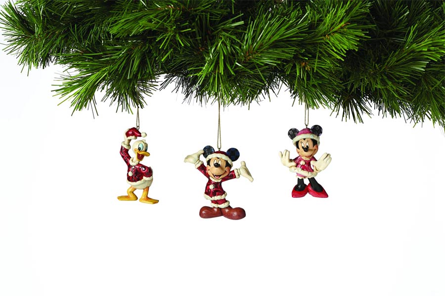 Disney Traditions Mickey Minnie Donald Ornament Set