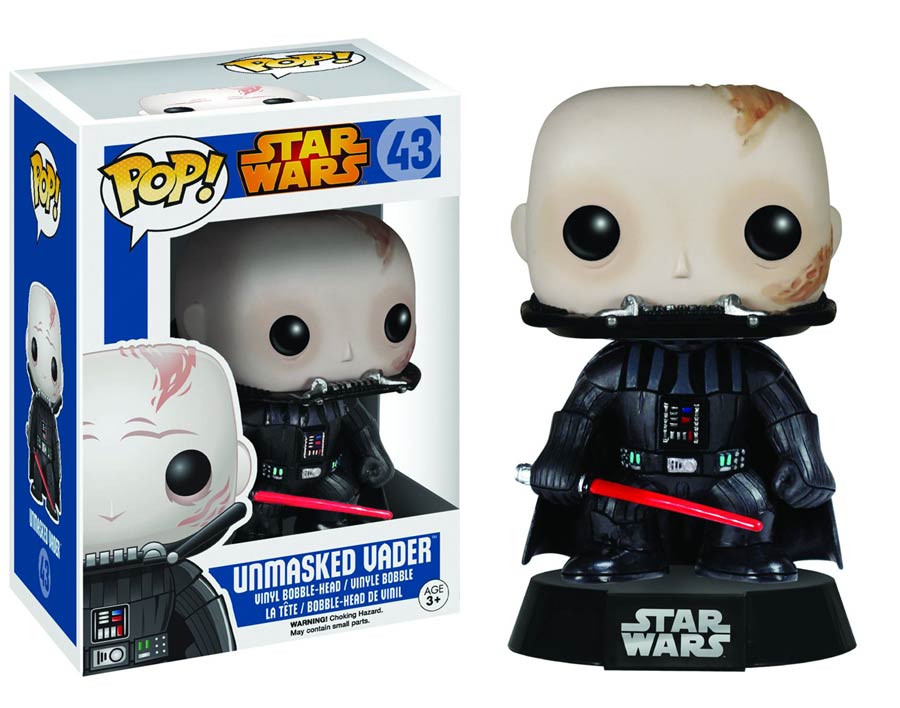 POP Star Wars 43 Unmasked Darth Vader Vinyl Bobble Head