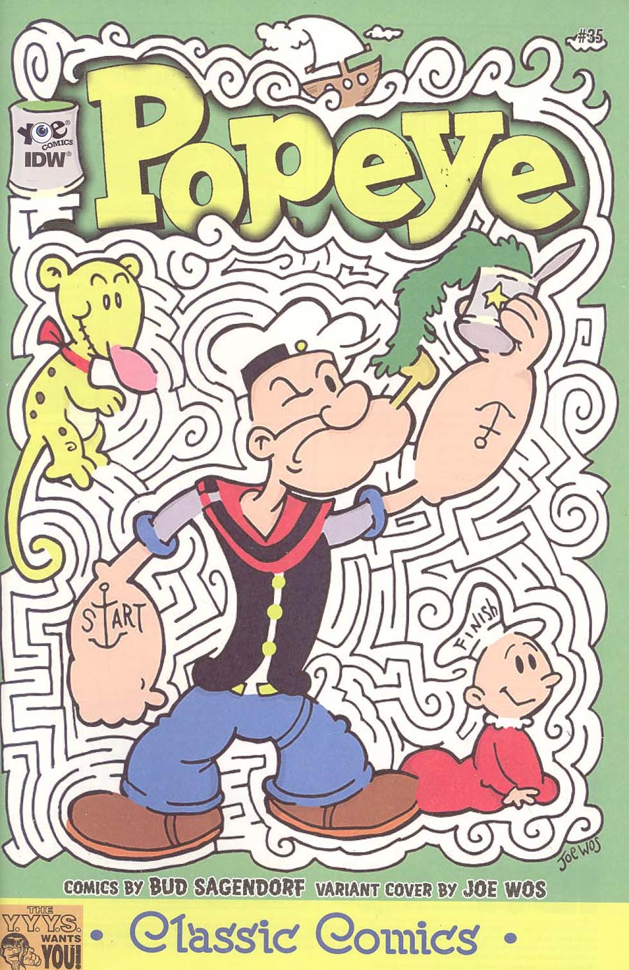 Classic Popeye #35 Cover B Incentive Joe Wos Variant Cover