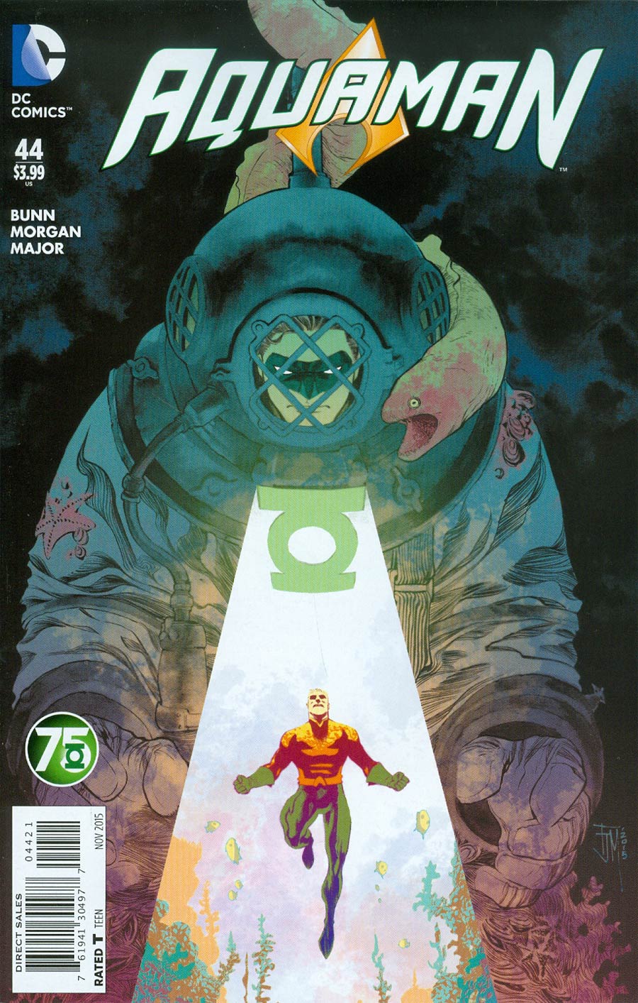 Aquaman Vol 5 #44 Cover B Variant Francis Manapul Green Lantern 75th Anniversary Cover